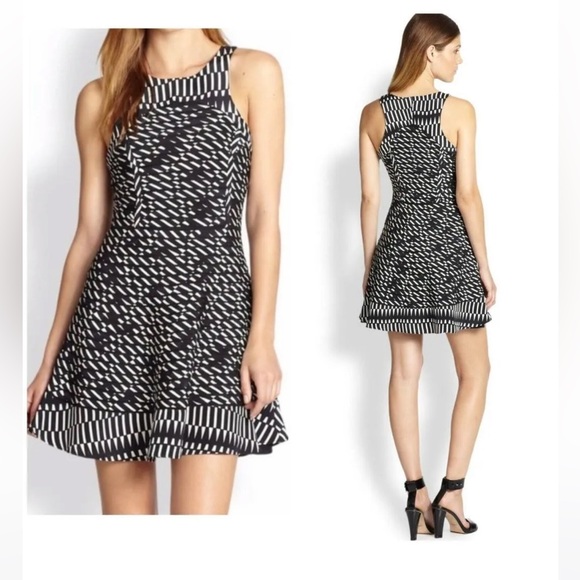 Parker Black & White A-Line Mini Dress. NWT. Size Small - Picture 8 of 14